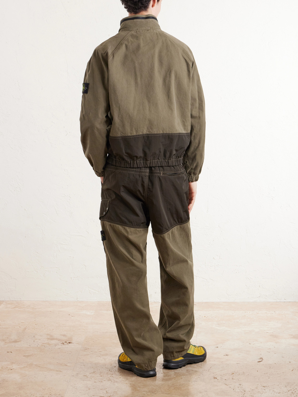 Garment-Dyed Panama Cotton-Canvas And Nylon Bomber Jacket