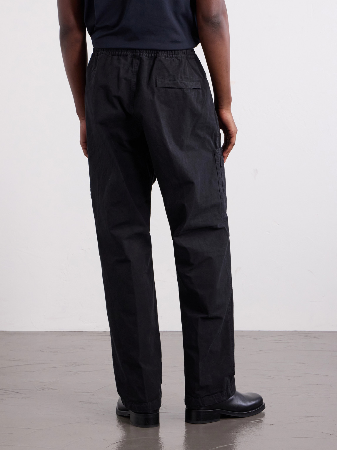 Wide-Leg Cotton Ripstop Cargo Trousers