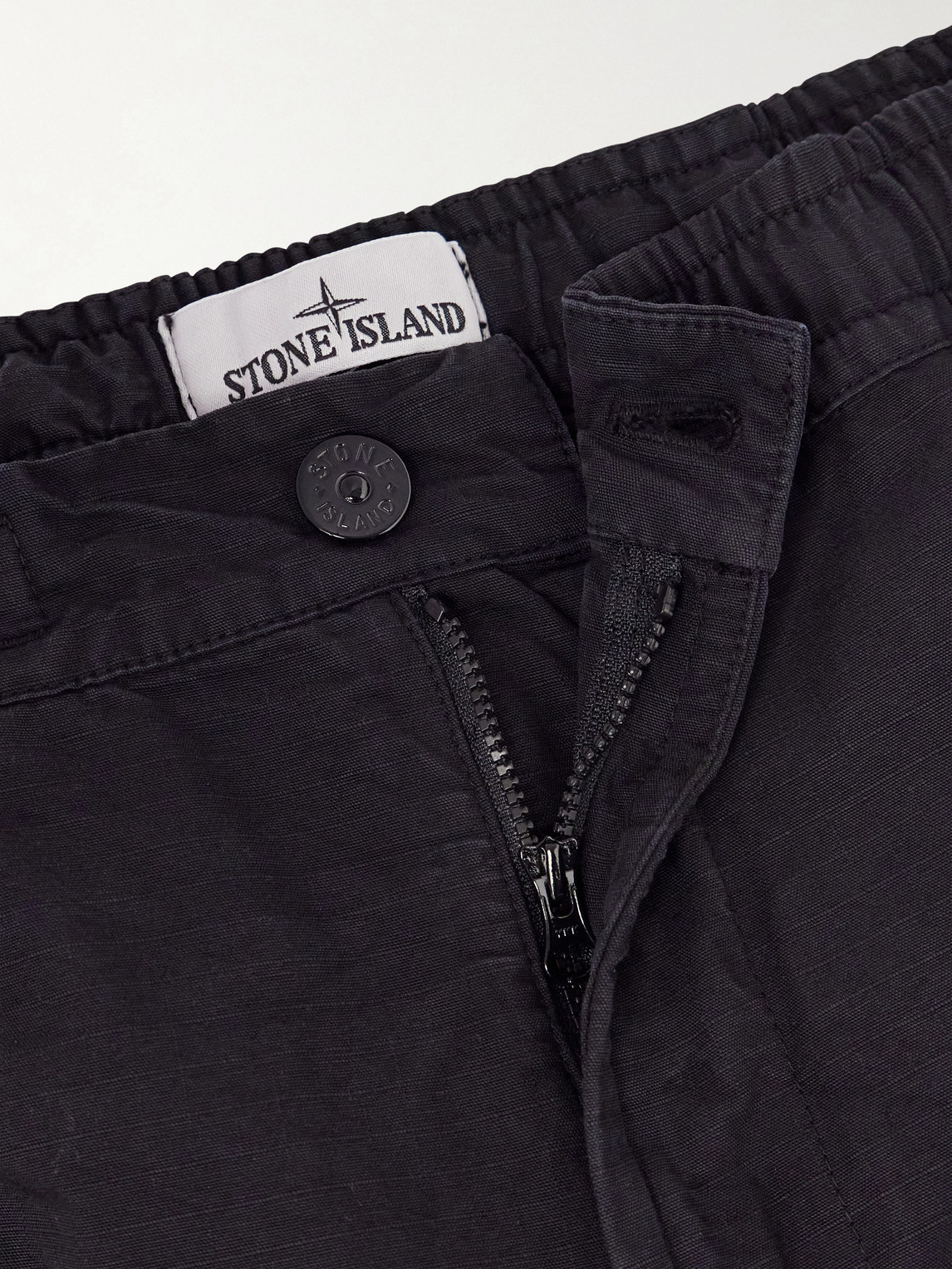 Wide-Leg Cotton Ripstop Cargo Trousers