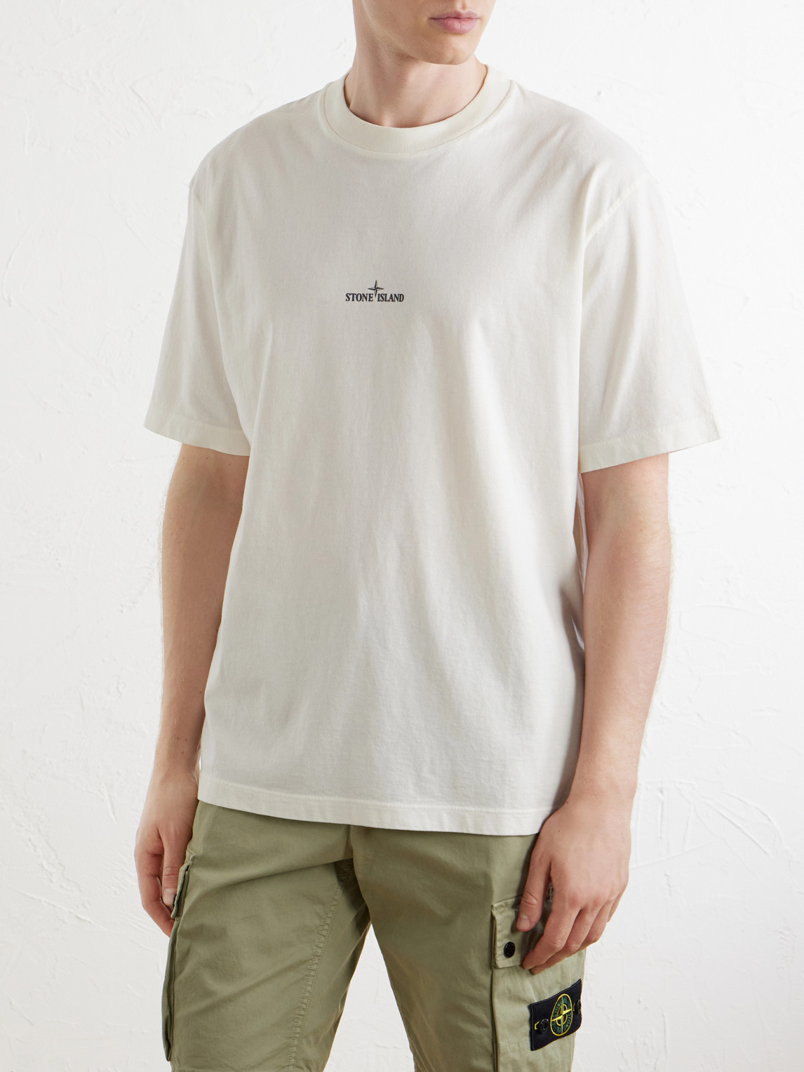 Logo-Print Garment-Dyed Cotton-Jersey T-Shirt