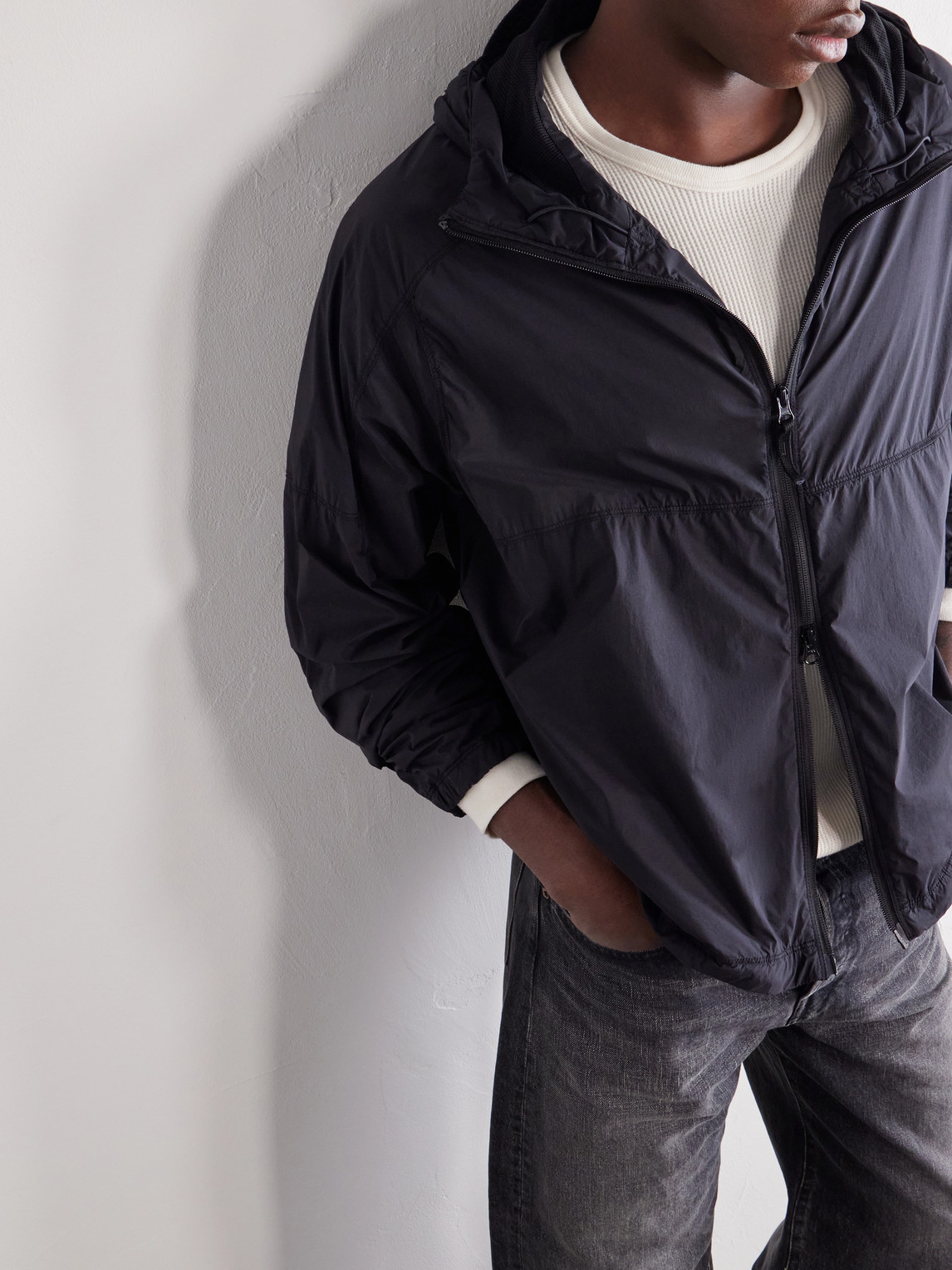 Hooded Ultralight Nylon Stretch-Tc Jacket