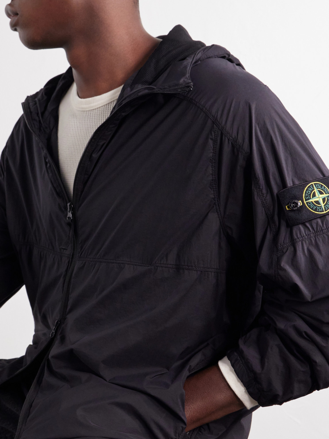Hooded Ultralight Nylon Stretch-Tc Jacket