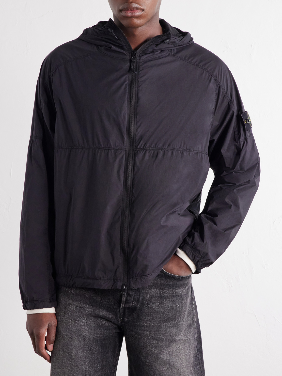Hooded Ultralight Nylon Stretch-Tc Jacket
