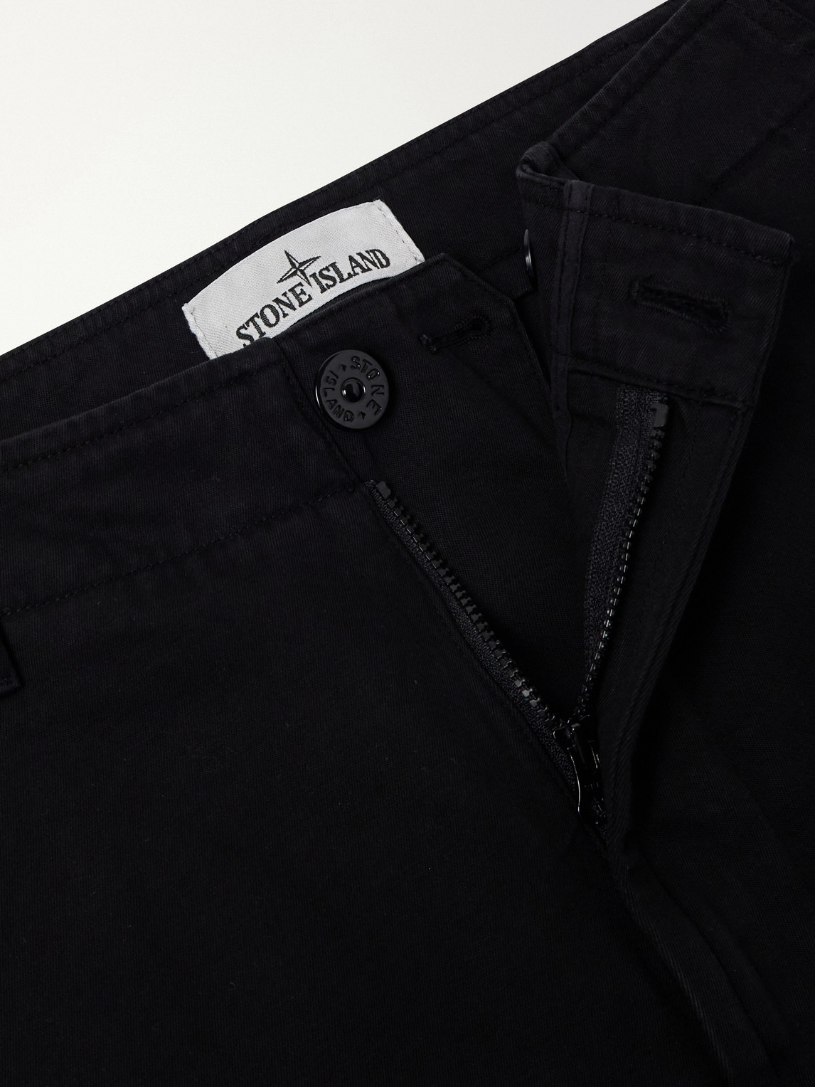 Straight-Leg Dence Cotton-Tc Trousers