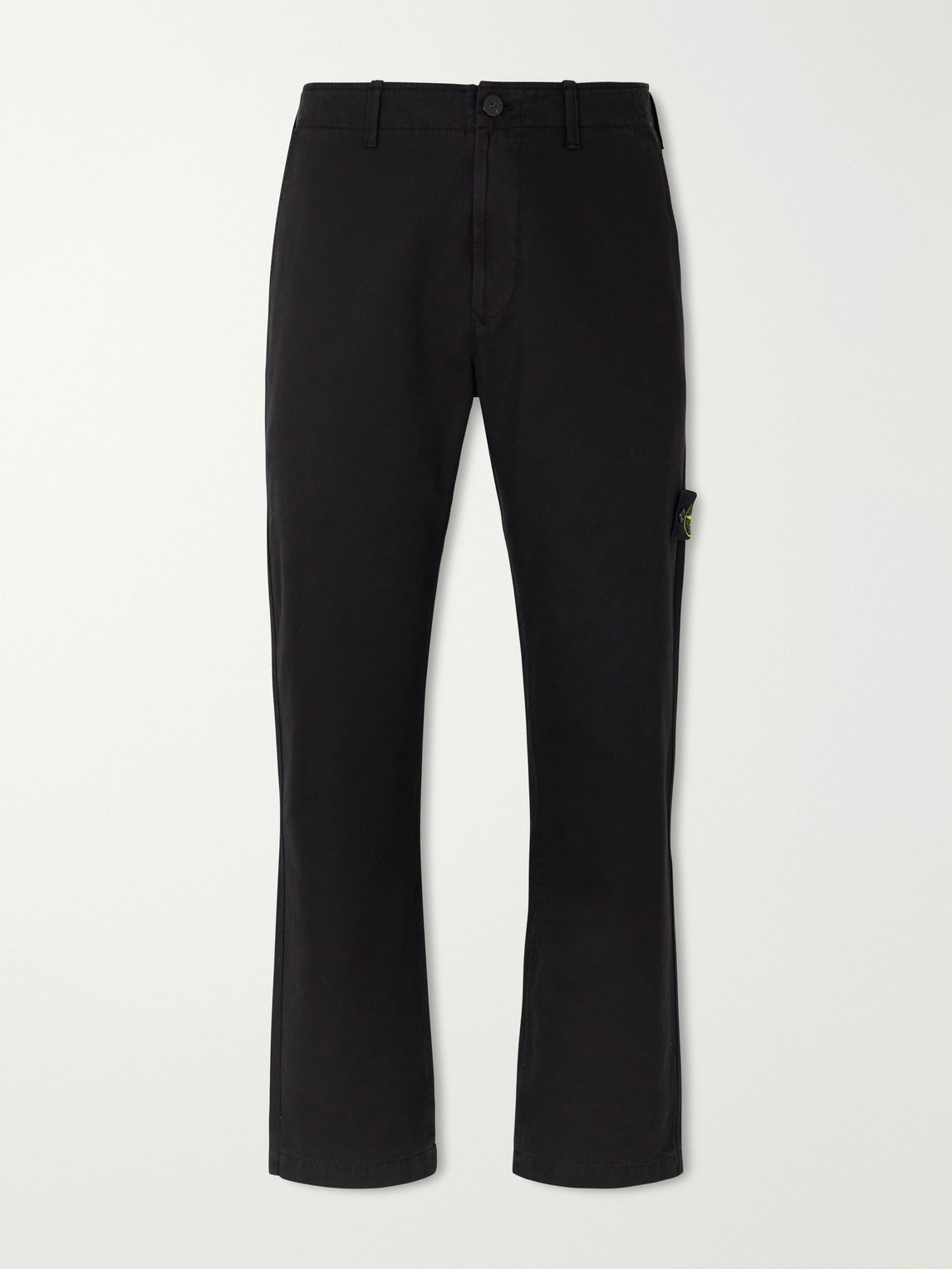 Straight-Leg Dence Cotton-Tc Trousers