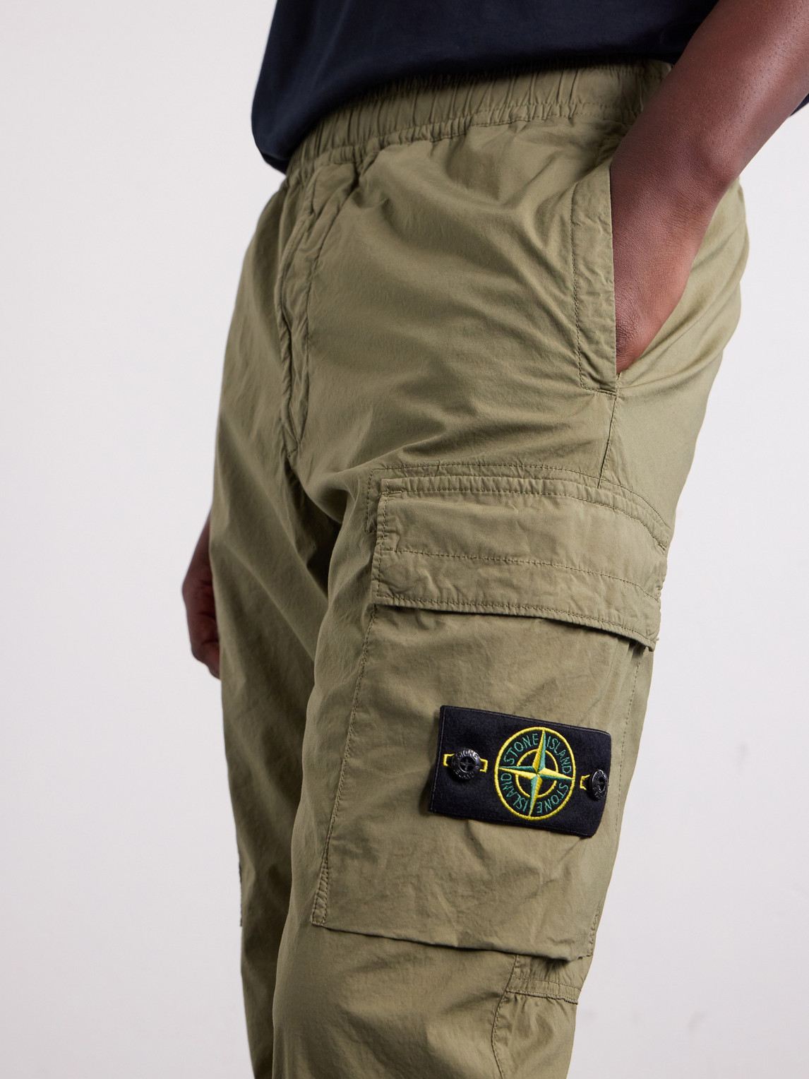 Tapered Stretch-Cotton Shell Cargo Trousers
