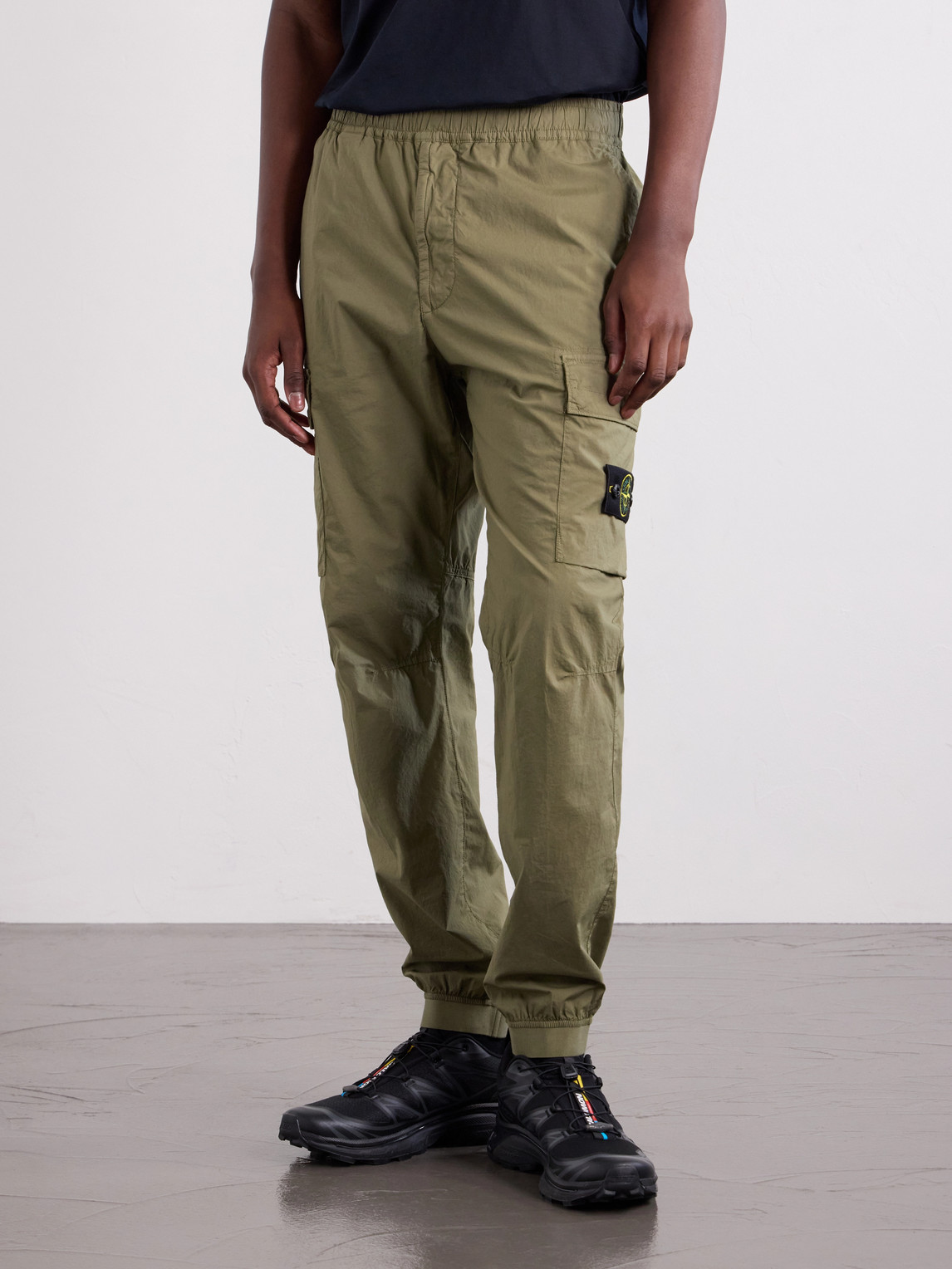 Tapered Stretch-Cotton Shell Cargo Trousers