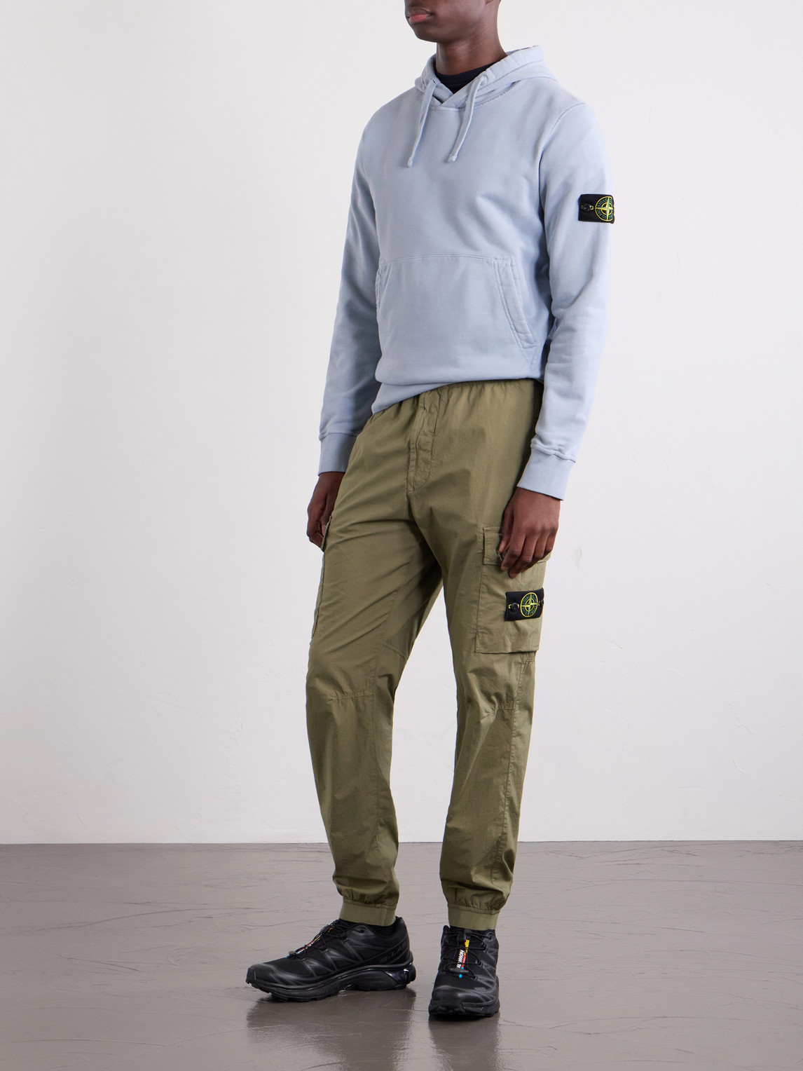 Tapered Stretch-Cotton Shell Cargo Trousers