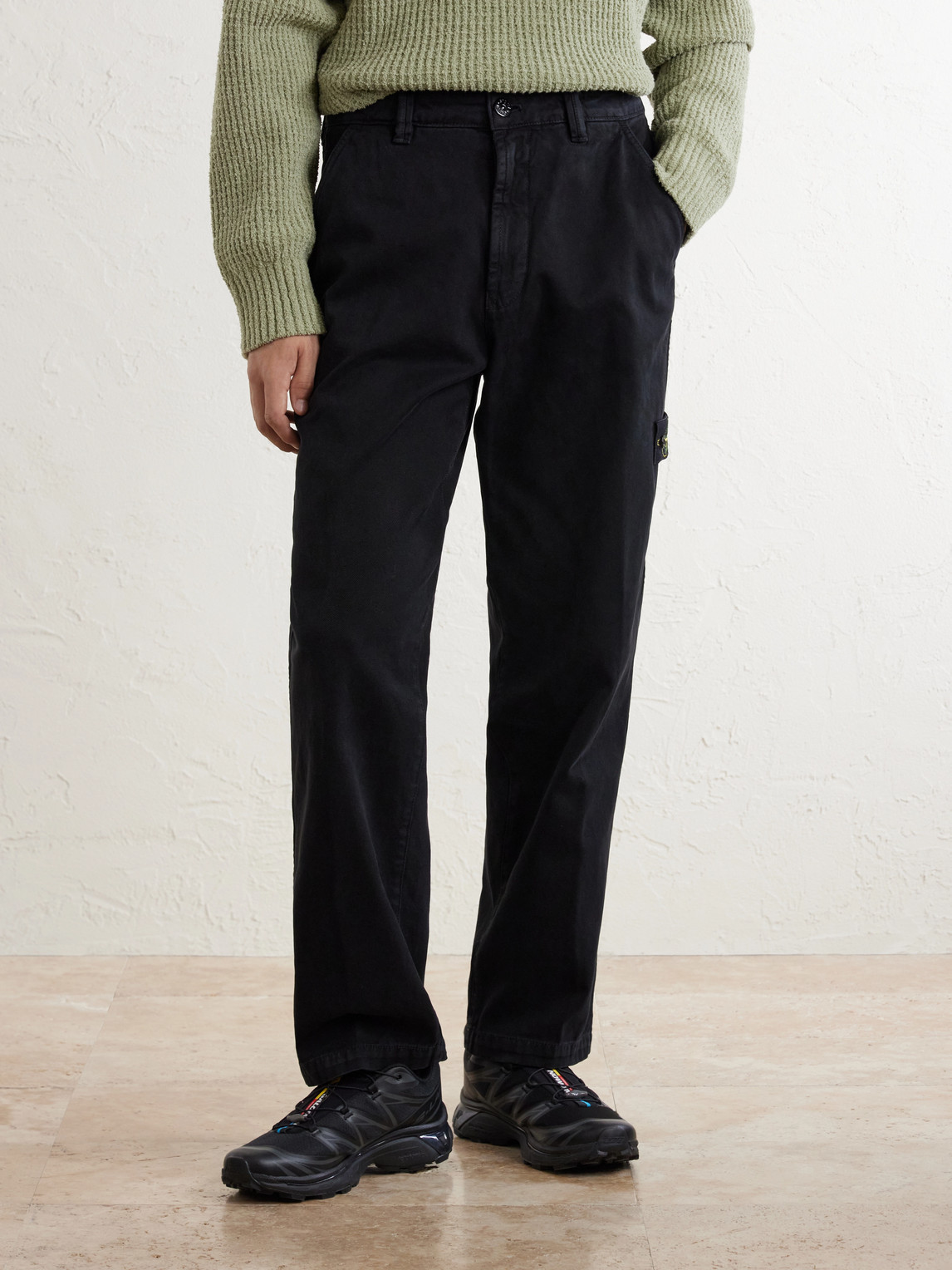 Straight-Leg Organic Panama Cotton-Canvas Trousers