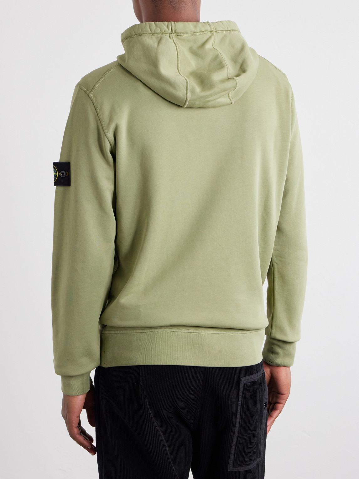 Garment-Dyed Cotton-Fleece Hoodie
