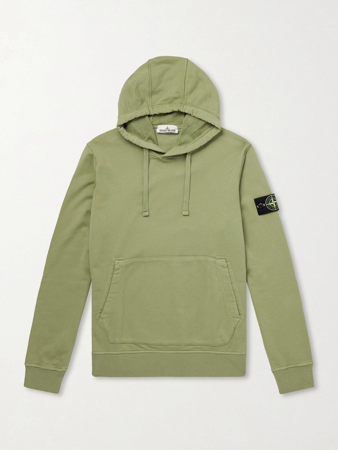Garment-Dyed Cotton-Fleece Hoodie