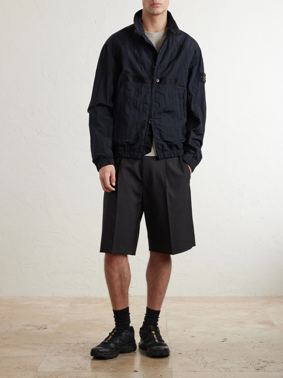 Garment-Dyed Warp Rib Nylon-Tc Jacket