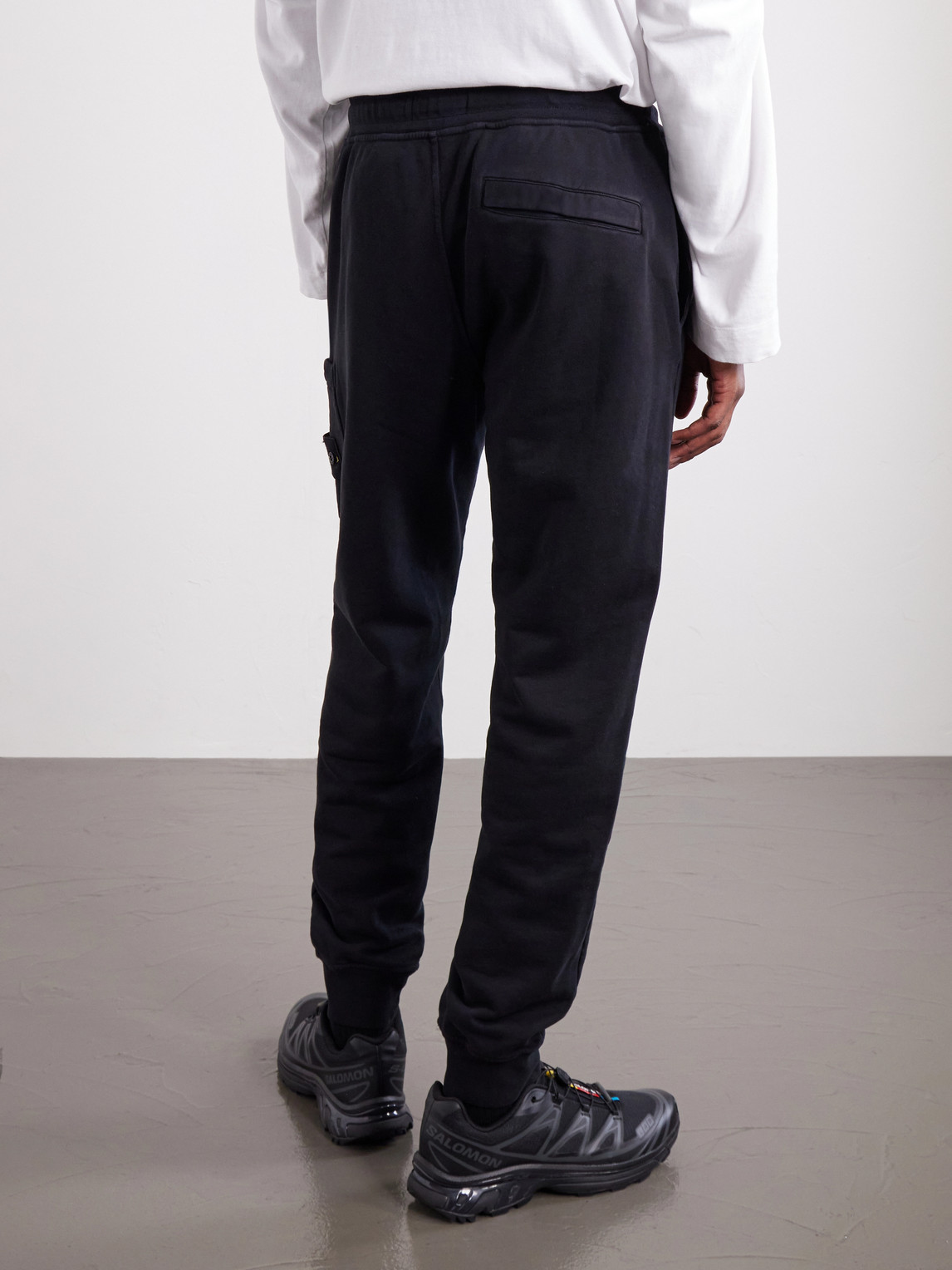Straight-Leg Garment-Dyed Cotton-Fleece Sweatpants