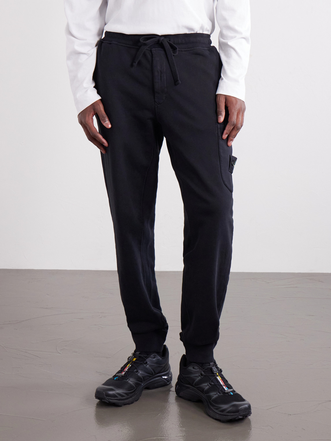 Straight-Leg Garment-Dyed Cotton-Fleece Sweatpants
