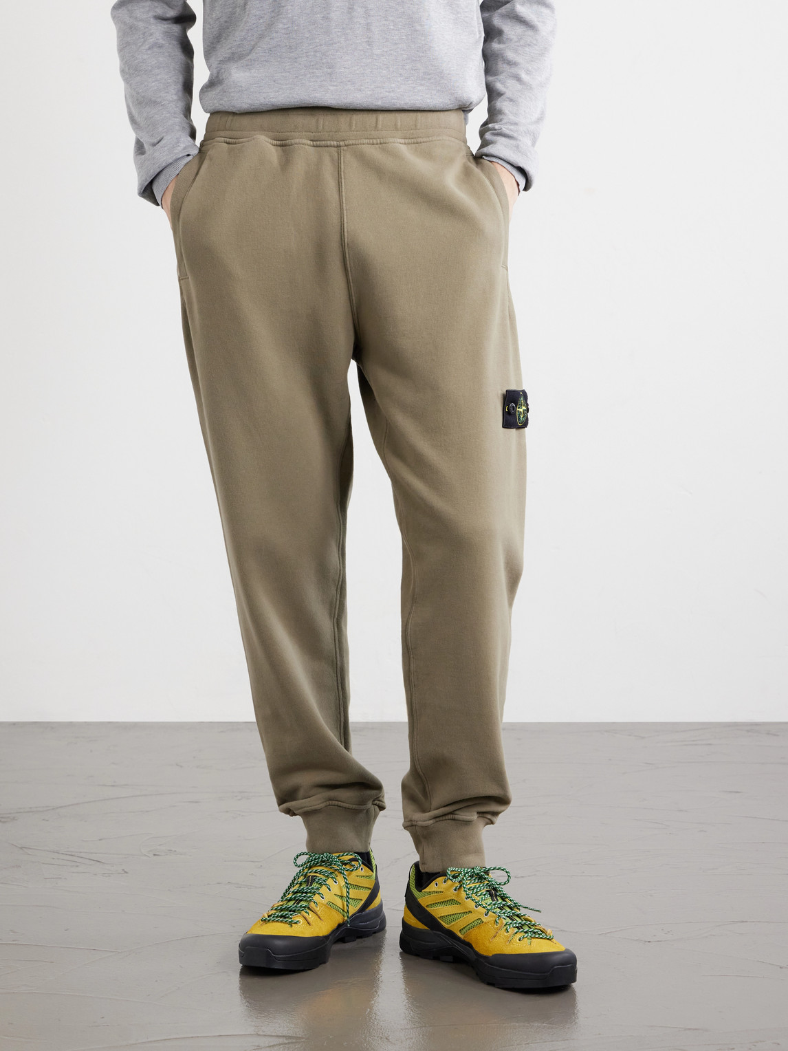 Brushed Cotton-Fleece Sweatpants