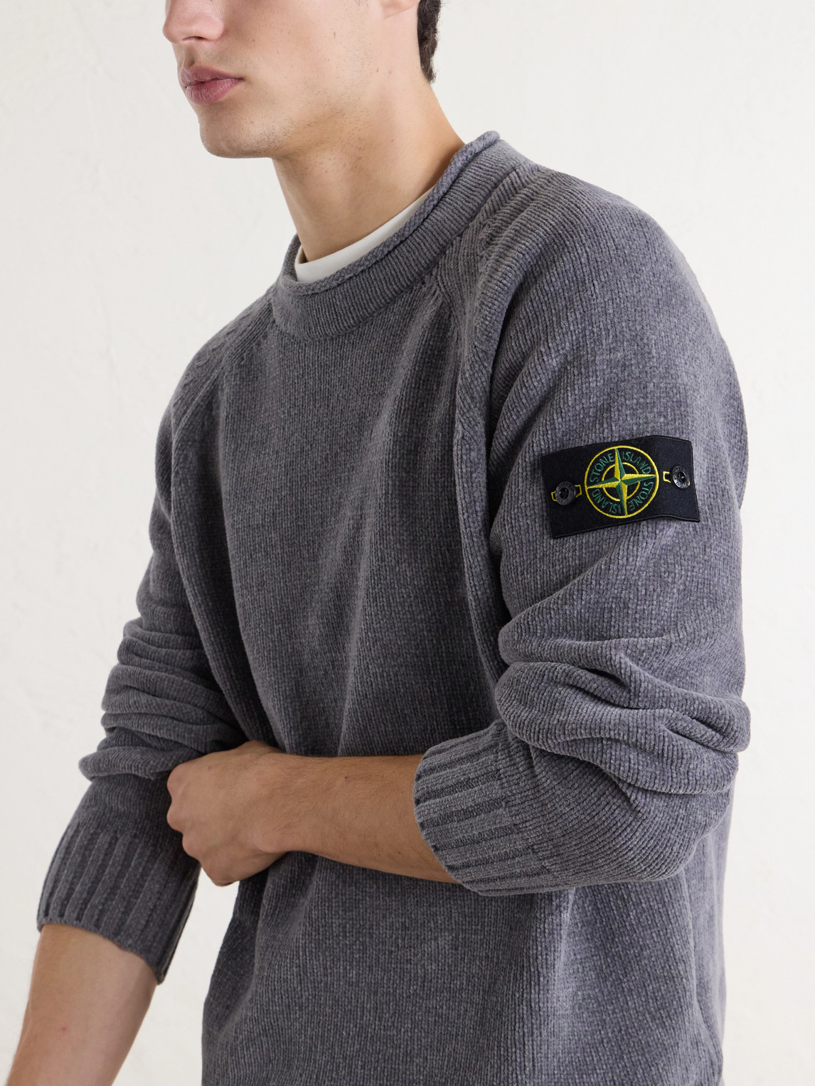 Mouliné Cotton-Chenille Sweater