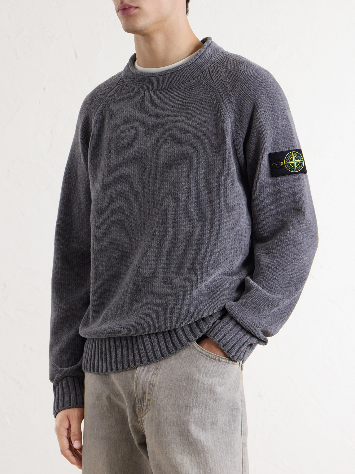 Mouliné Cotton-Chenille Sweater