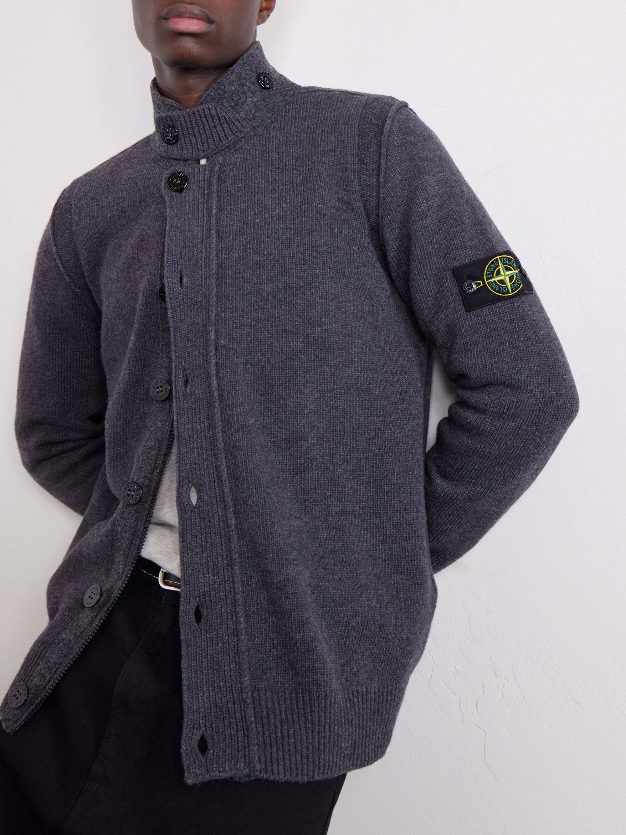 STONE ISLAND Virgin Wool-Blend Cardigan for Men | MR PORTER