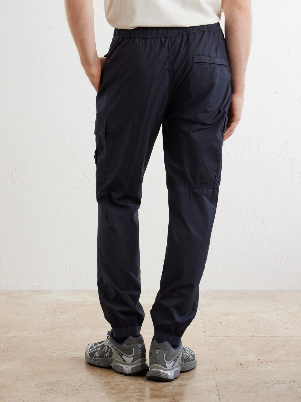 Tapered Cotton-Blend Trousers