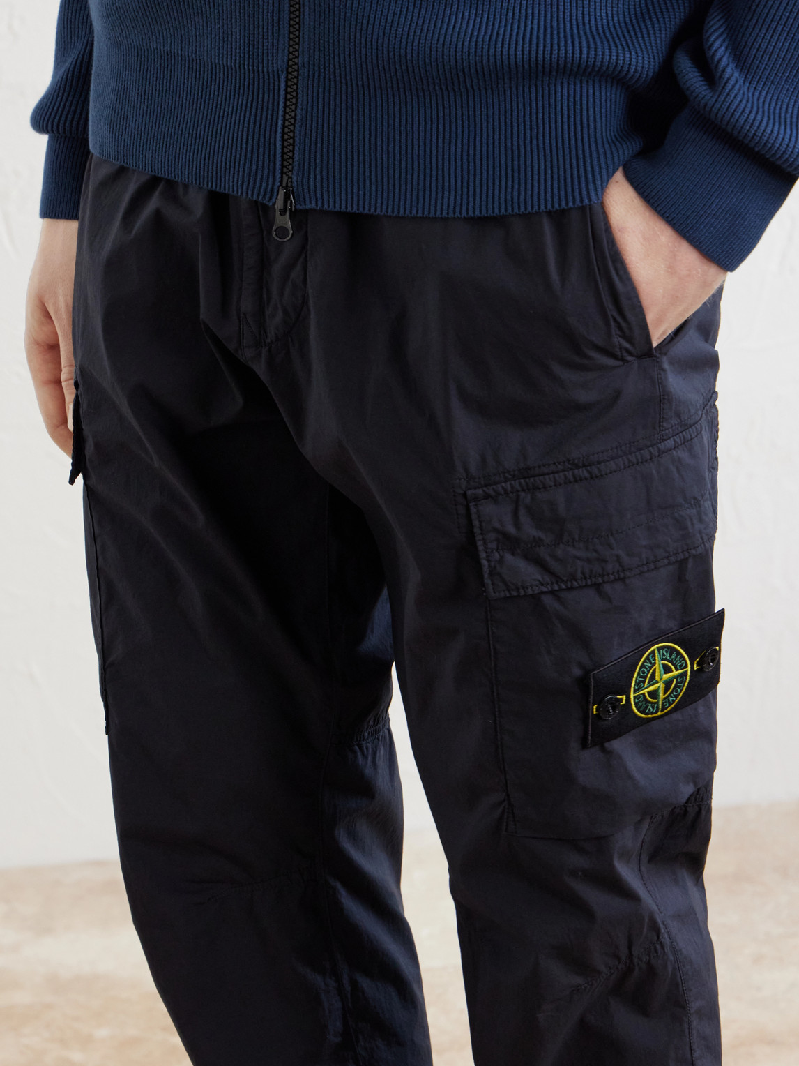 Tapered Cotton-Blend Trousers