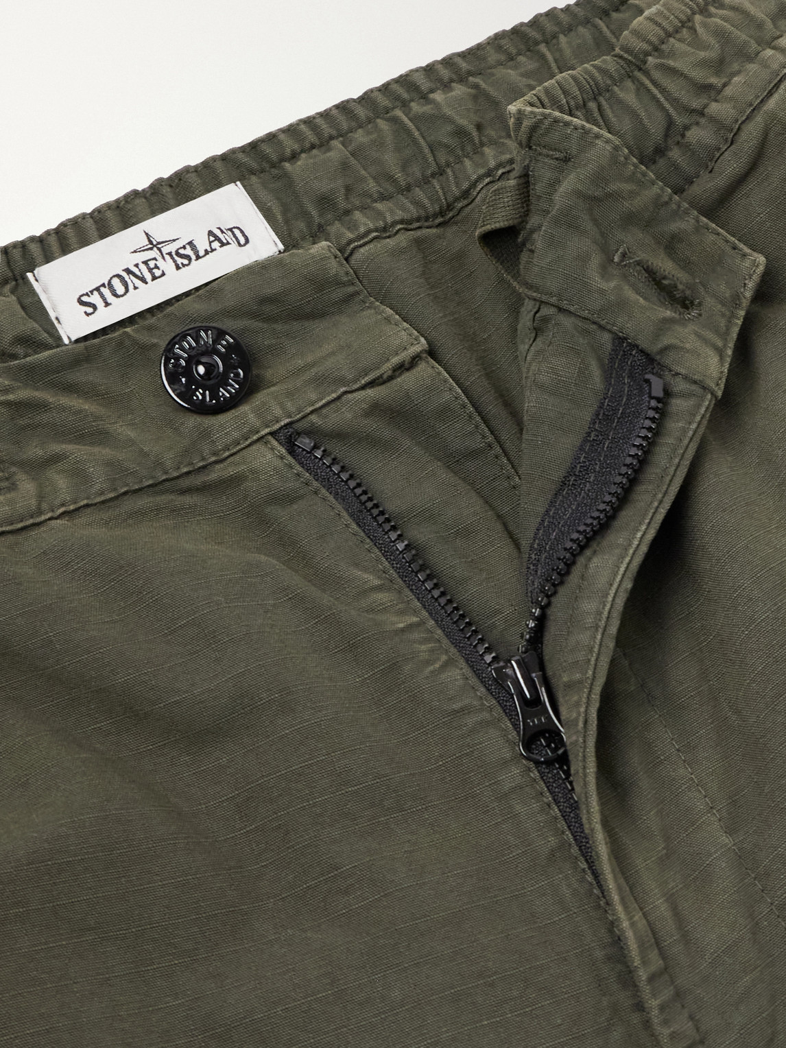 Wide-Leg Organic Cotton-Ripstop Cargo Trousers