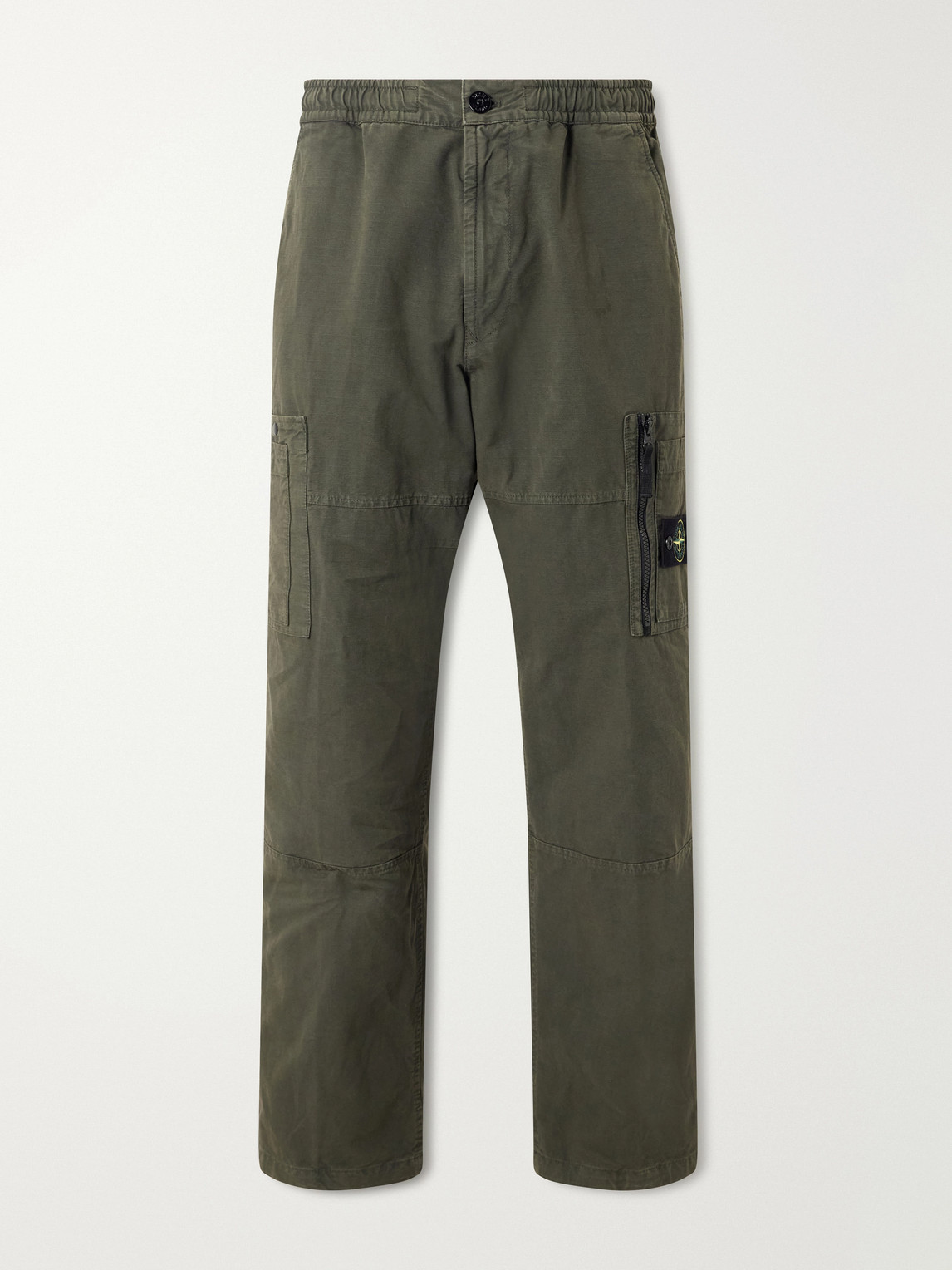 Wide-Leg Organic Cotton-Ripstop Cargo Trousers