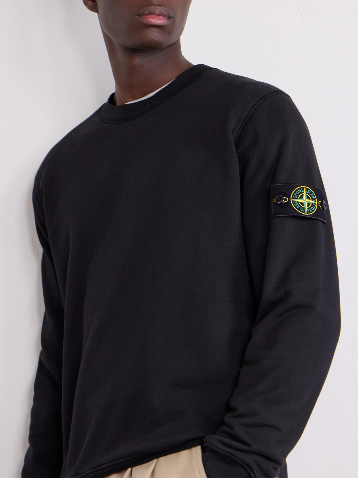 Garment-Dyed Cotton-Fleece Sweatshirt
