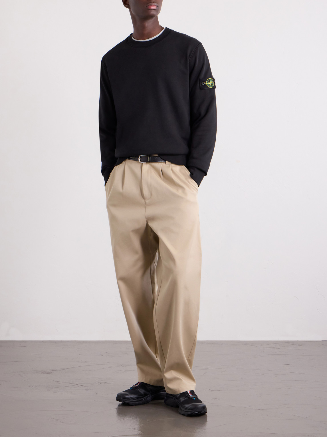 Garment-Dyed Cotton-Fleece Sweatshirt