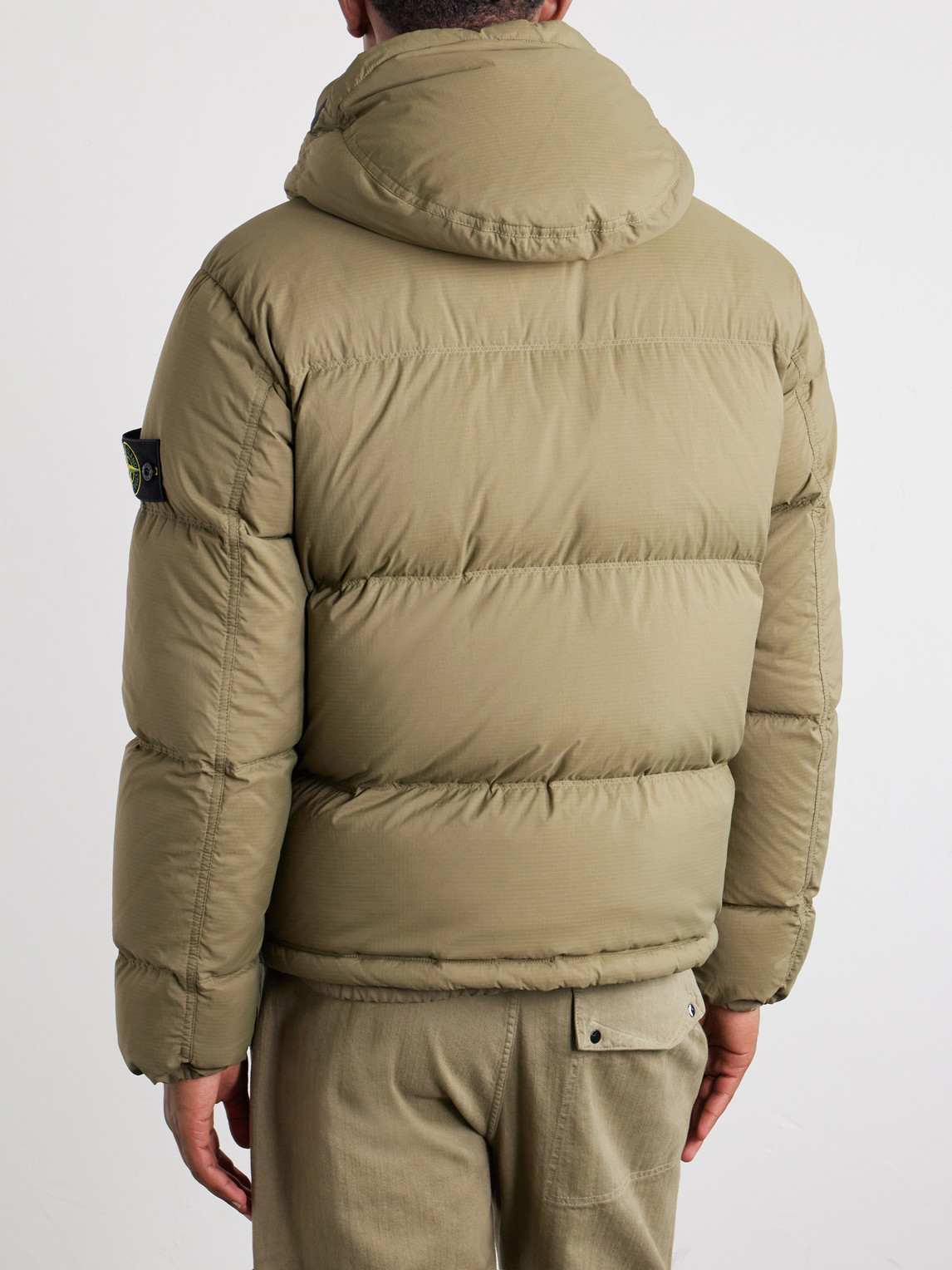 Padded Quilted Cordura® Ripstop Hooded Down Jacket