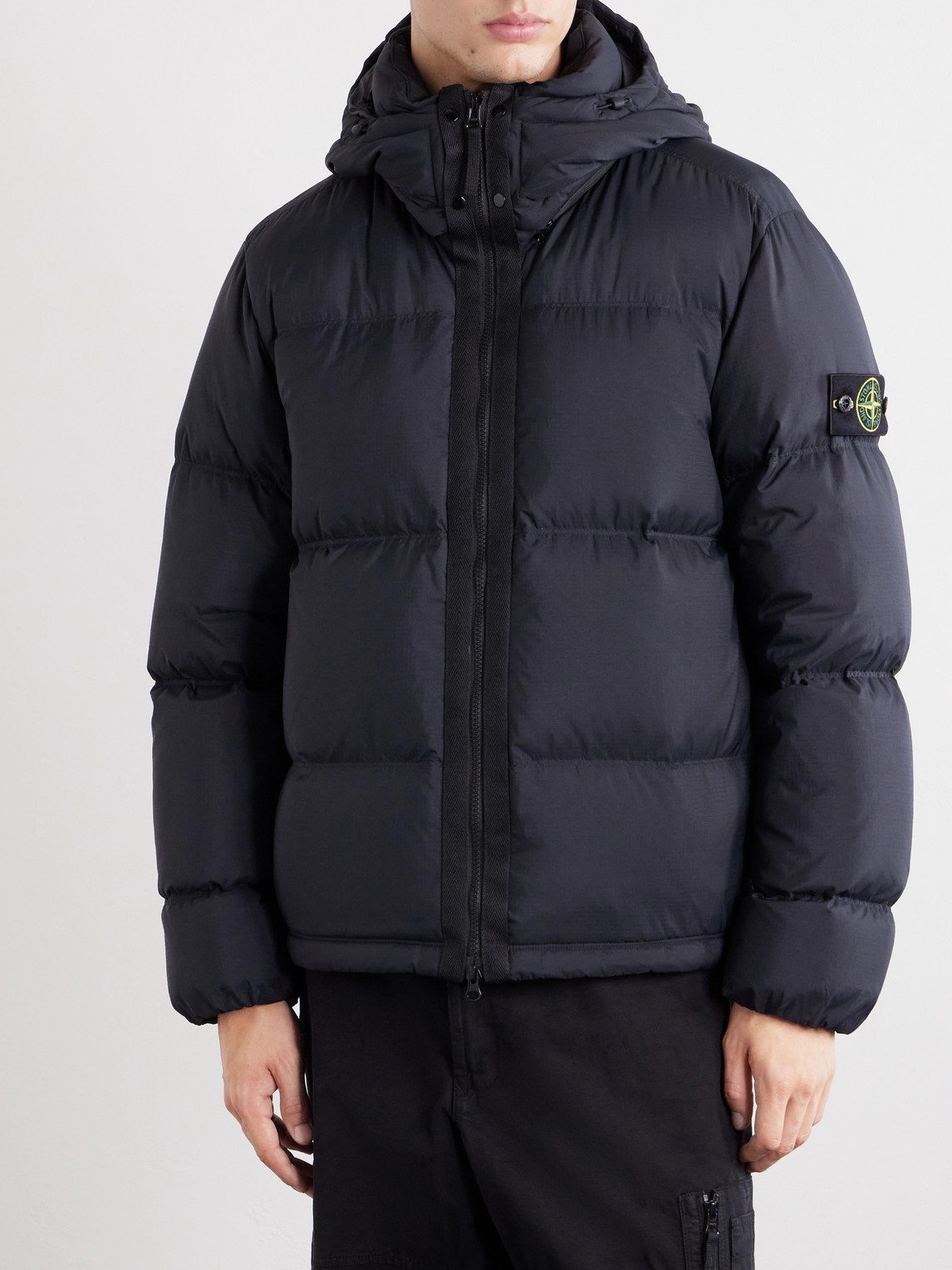 Padded Quilted Ripstop Cordura® Advanced Fabrics Hooded Down Jacket