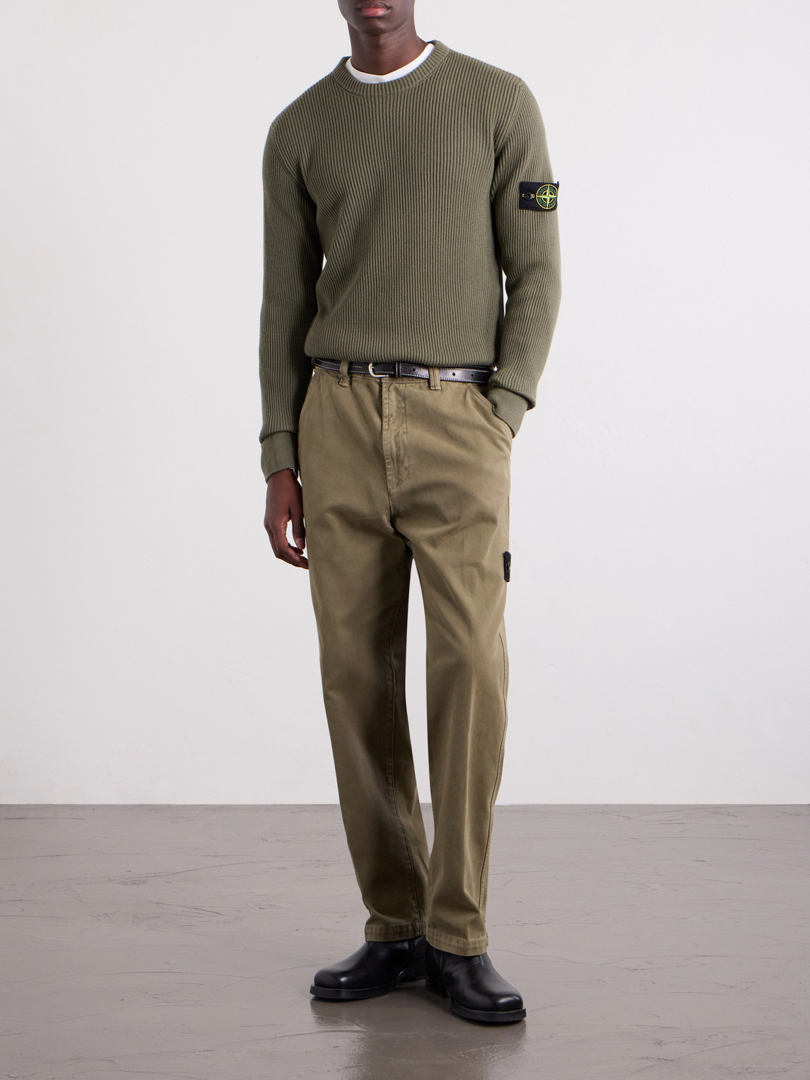 Straight-Leg Old-Effect Garment-Dyed Organic Panama Cotton Trousers