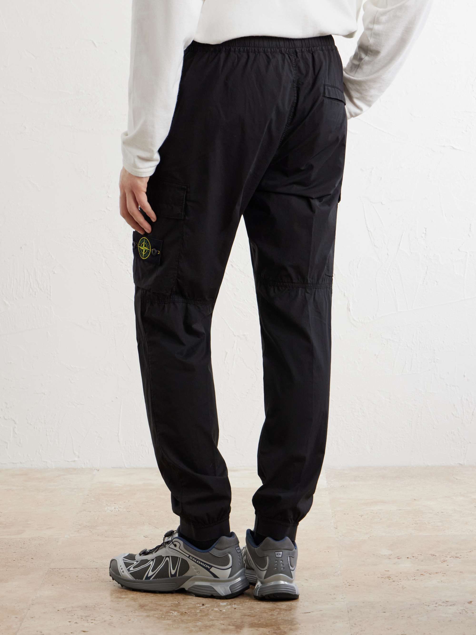 STONE ISLAND Tapered Stretch Cotton-Blend Cargo Trousers for Men