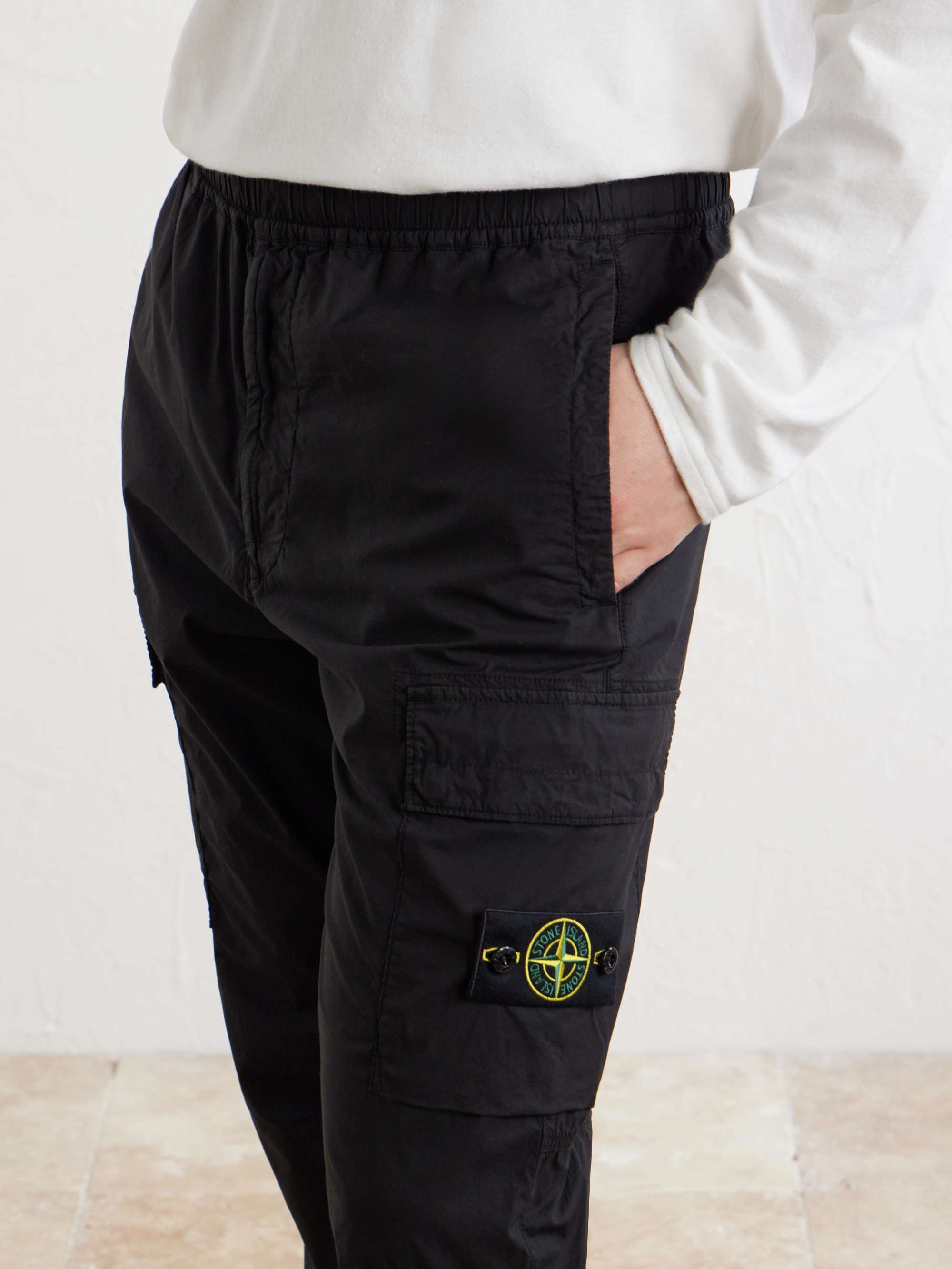 STONE ISLAND Tapered Stretch Cotton-Blend Cargo Trousers for Men