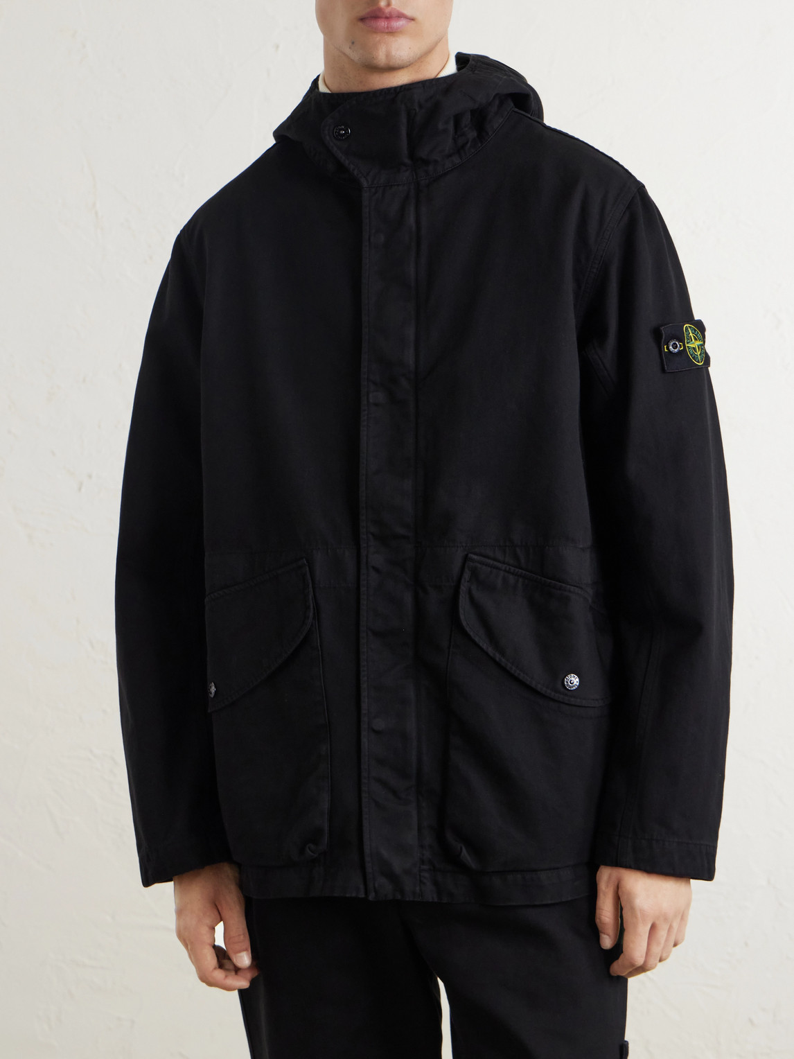 Anti-Drop Garment-Dyed Dense Cotton Twill-Tc Hooded Jacket
