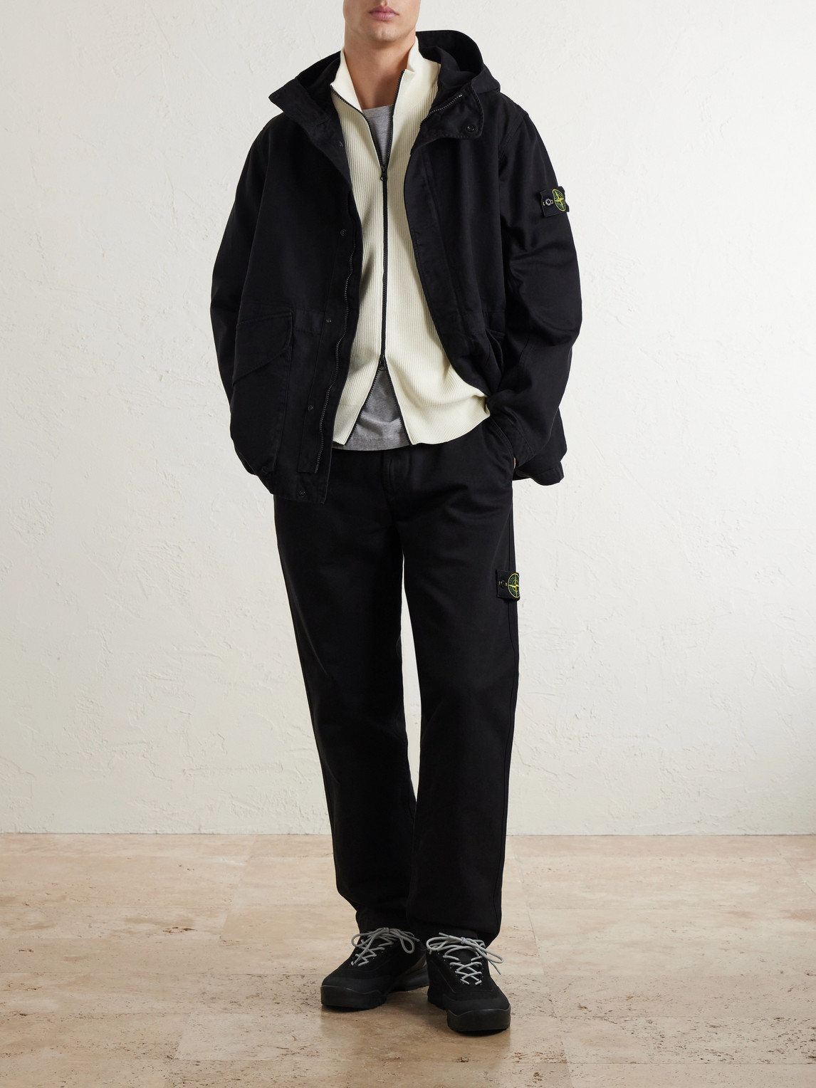 Anti-Drop Garment-Dyed Dense Cotton Twill-Tc Hooded Jacket