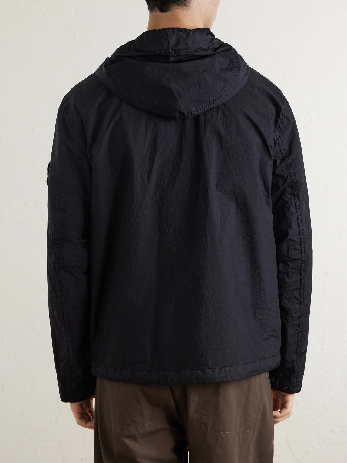 Wind-Resistant Anti-Drop Crinkle Reps Ny Shell Hooded Jacket