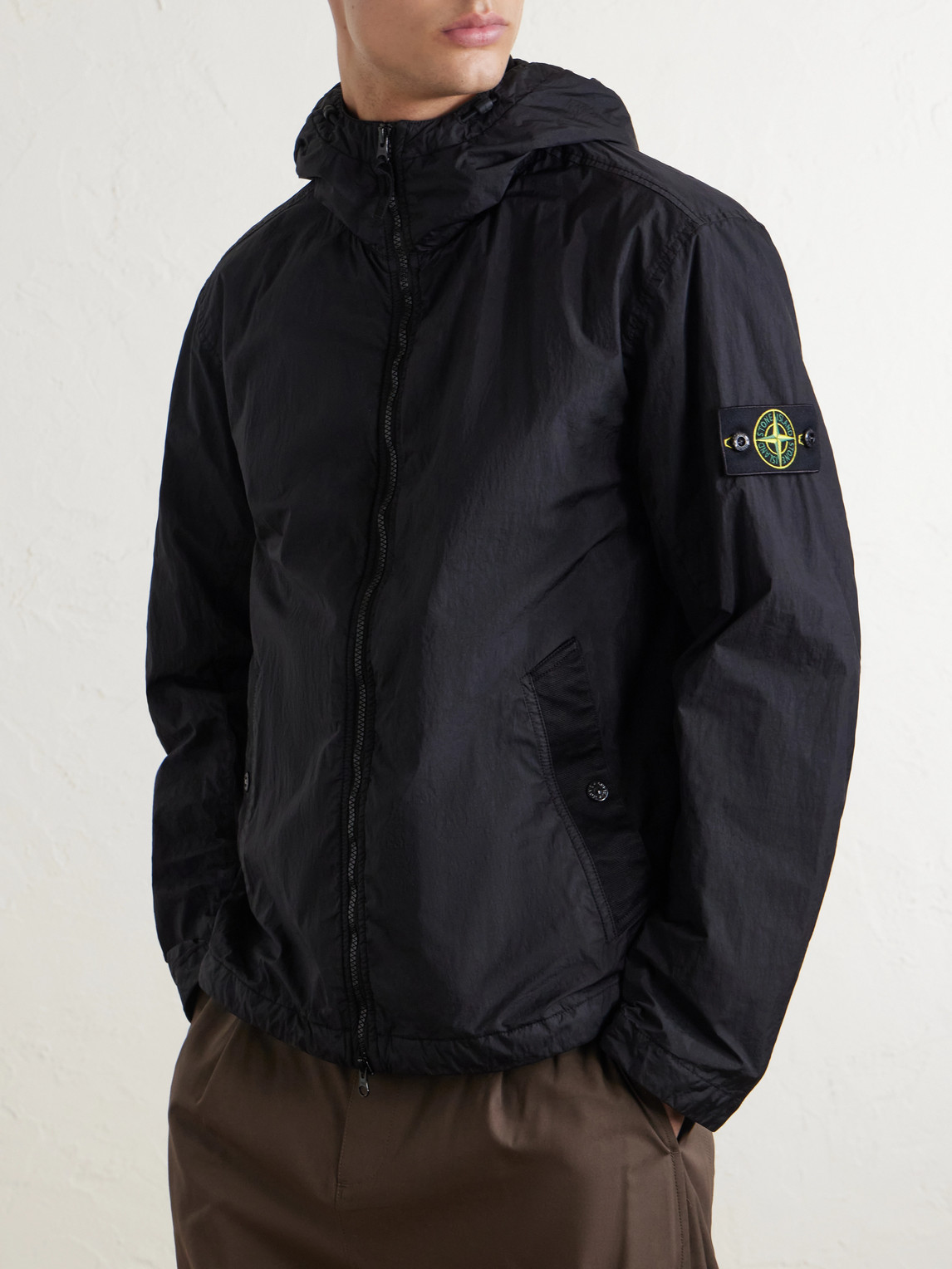 Wind-Resistant Anti-Drop Crinkle Reps Ny Shell Hooded Jacket
