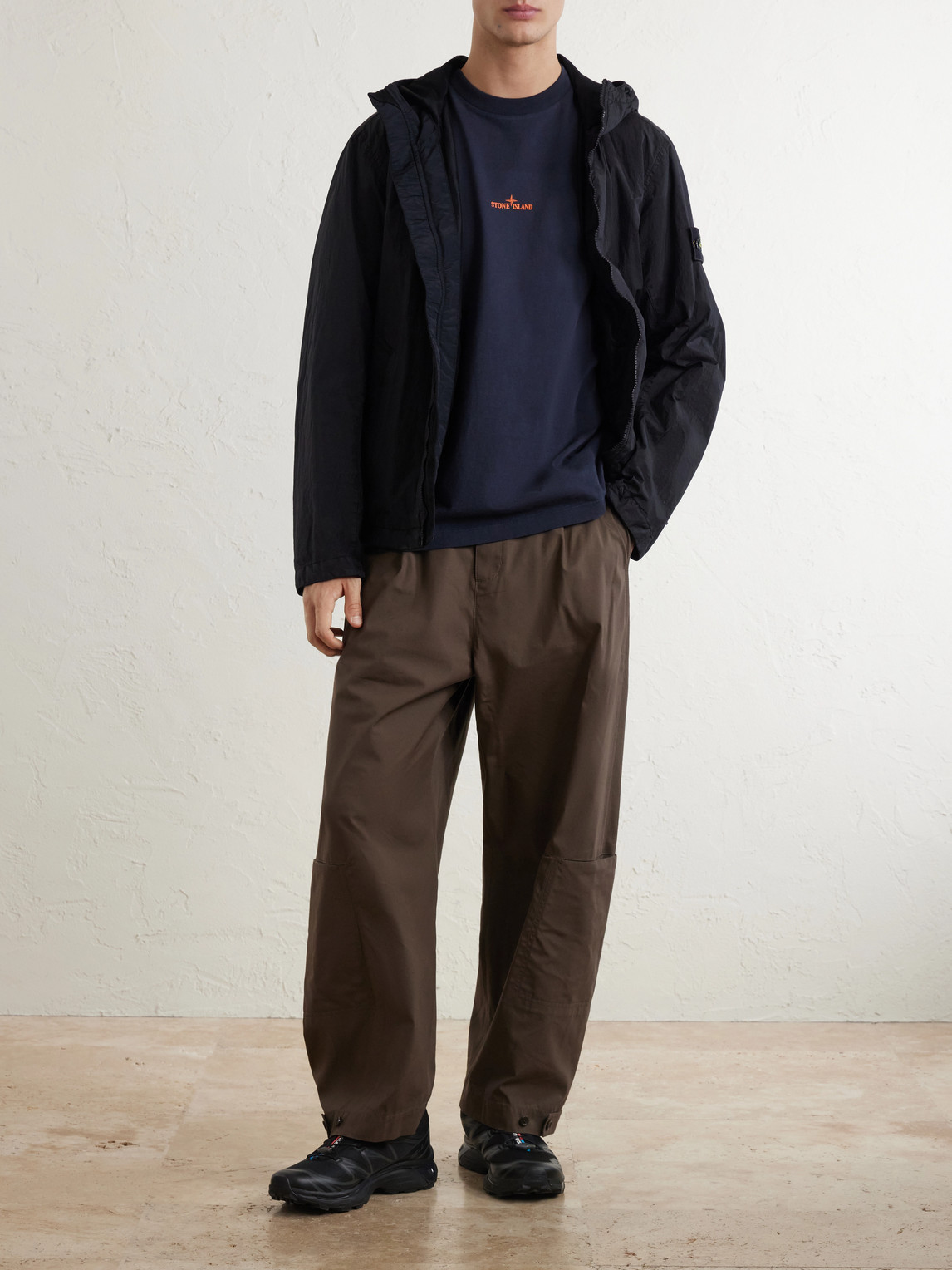 Wind-Resistant Anti-Drop Crinkle Reps Ny Shell Hooded Jacket