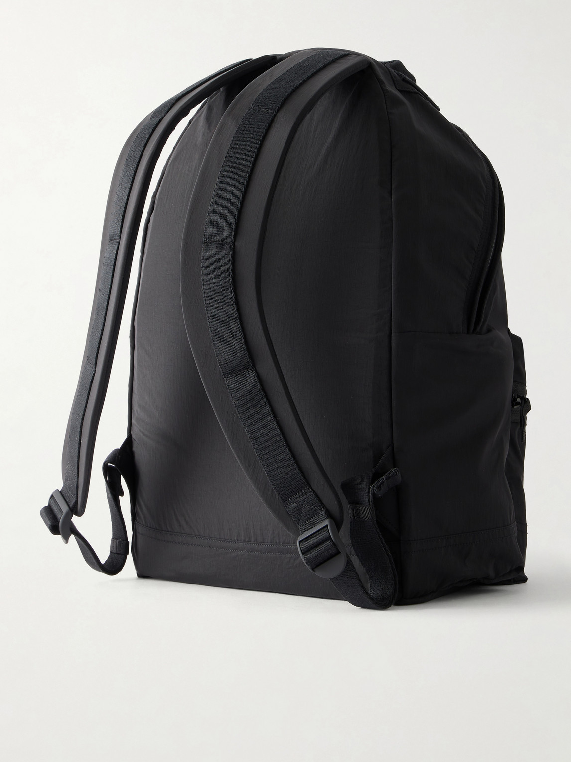 Logo-Appliqué Coated Econyl® Nylon Metal Messenger Backpack