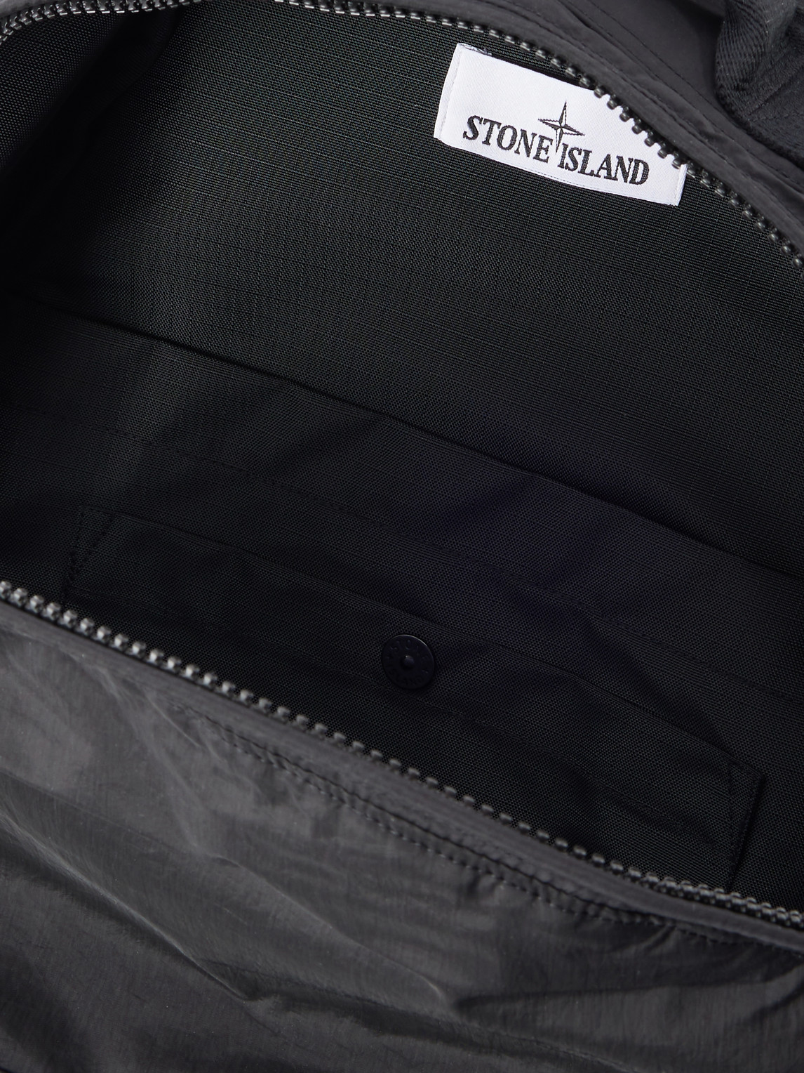Logo-Appliqué Coated Econyl® Nylon Metal Messenger Backpack