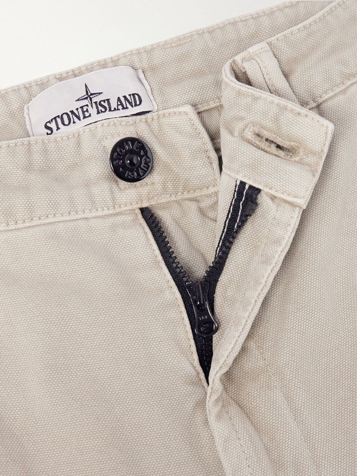 Straight-Leg Garment-Dyed Cotton Trousers