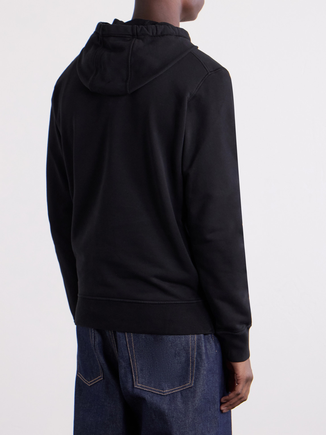 Garment-Dyed Cotton-Fleece Hoodie