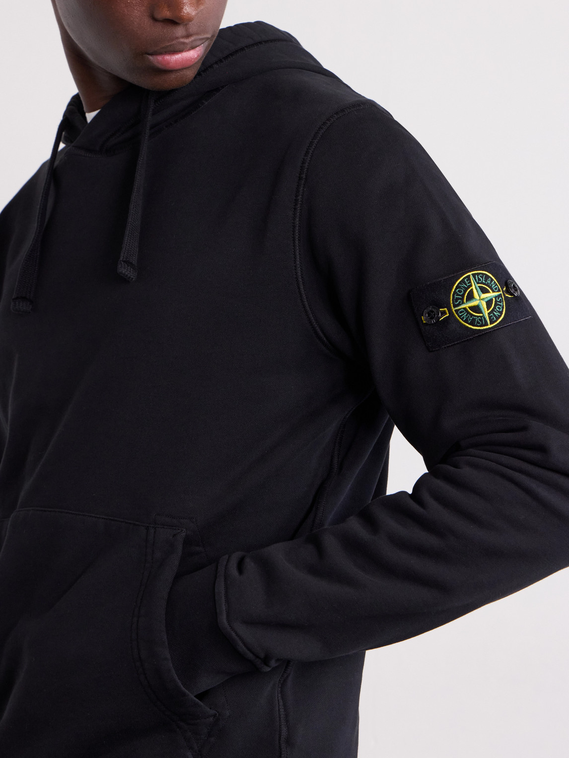 Garment-Dyed Cotton-Fleece Hoodie