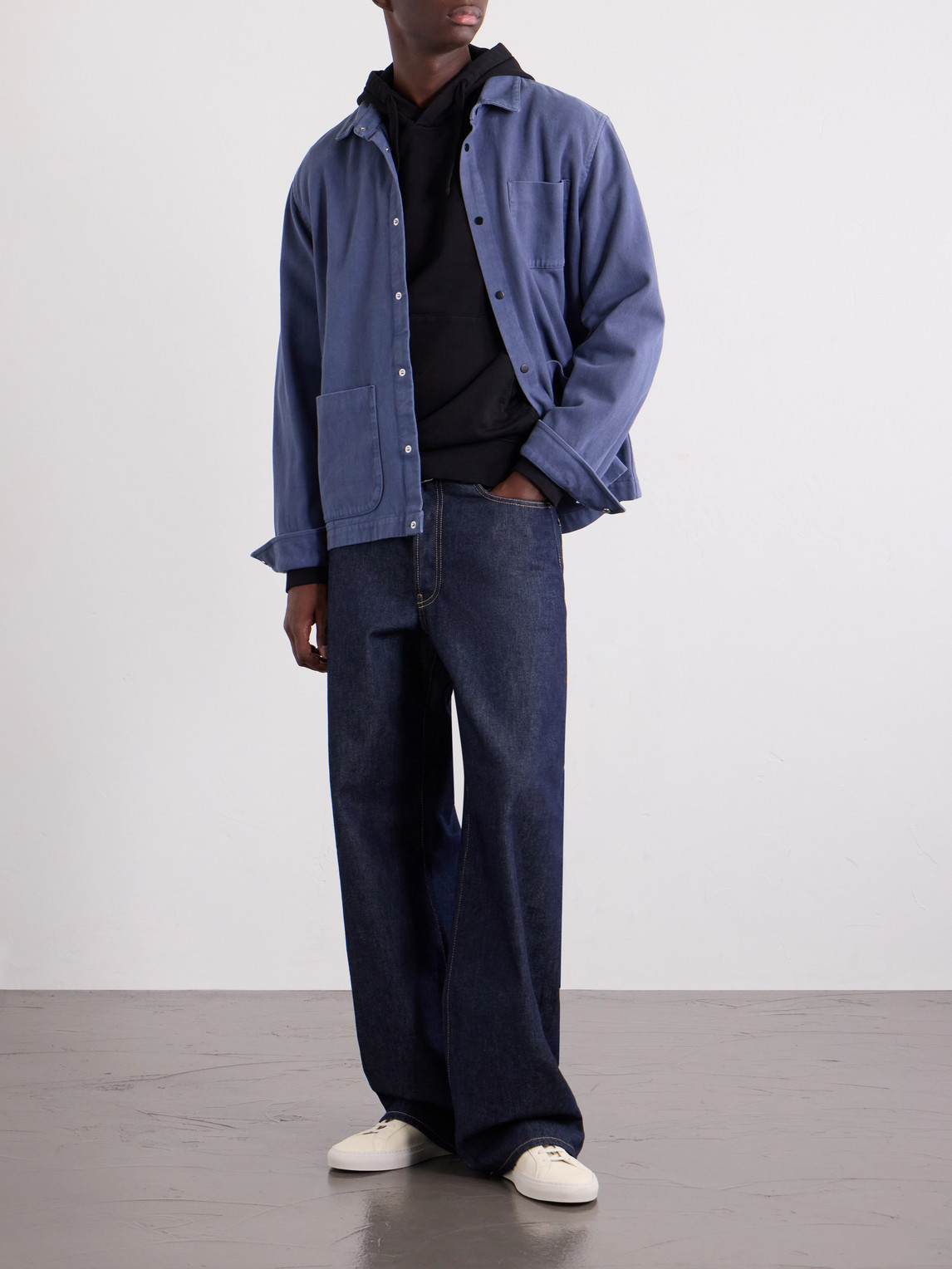 Garment-Dyed Cotton-Fleece Hoodie