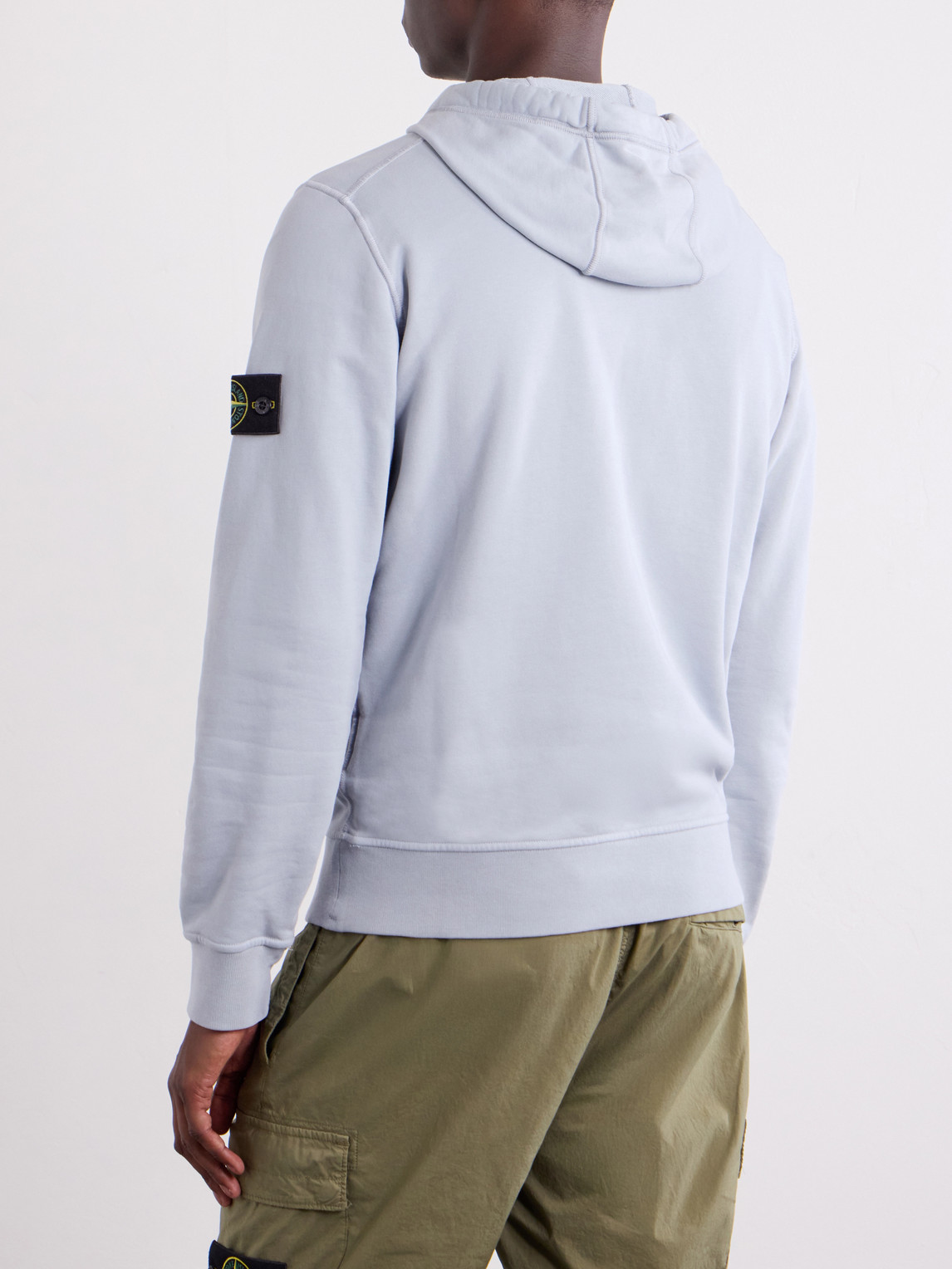 Garment-Dyed Cotton-Fleece Hoodie