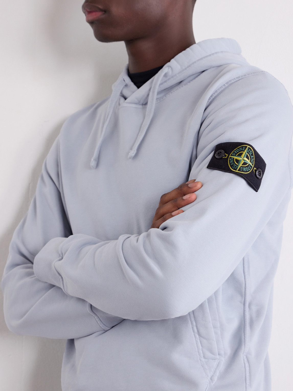 Garment-Dyed Cotton-Fleece Hoodie