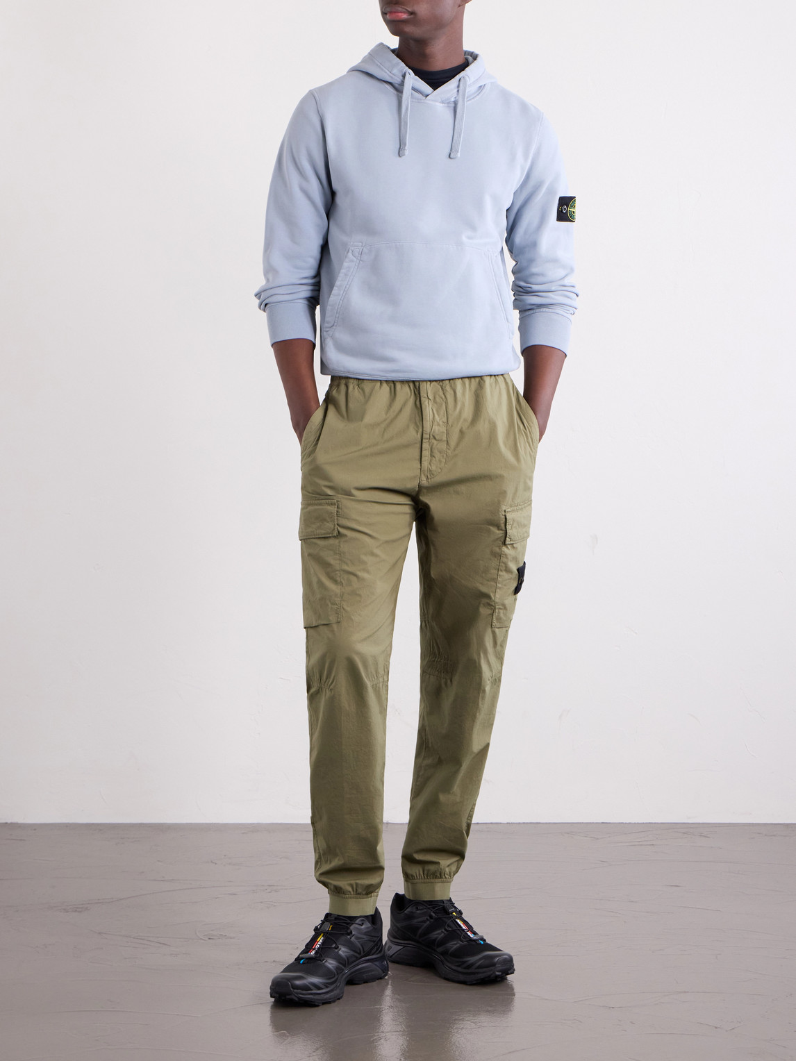 Garment-Dyed Cotton-Fleece Hoodie