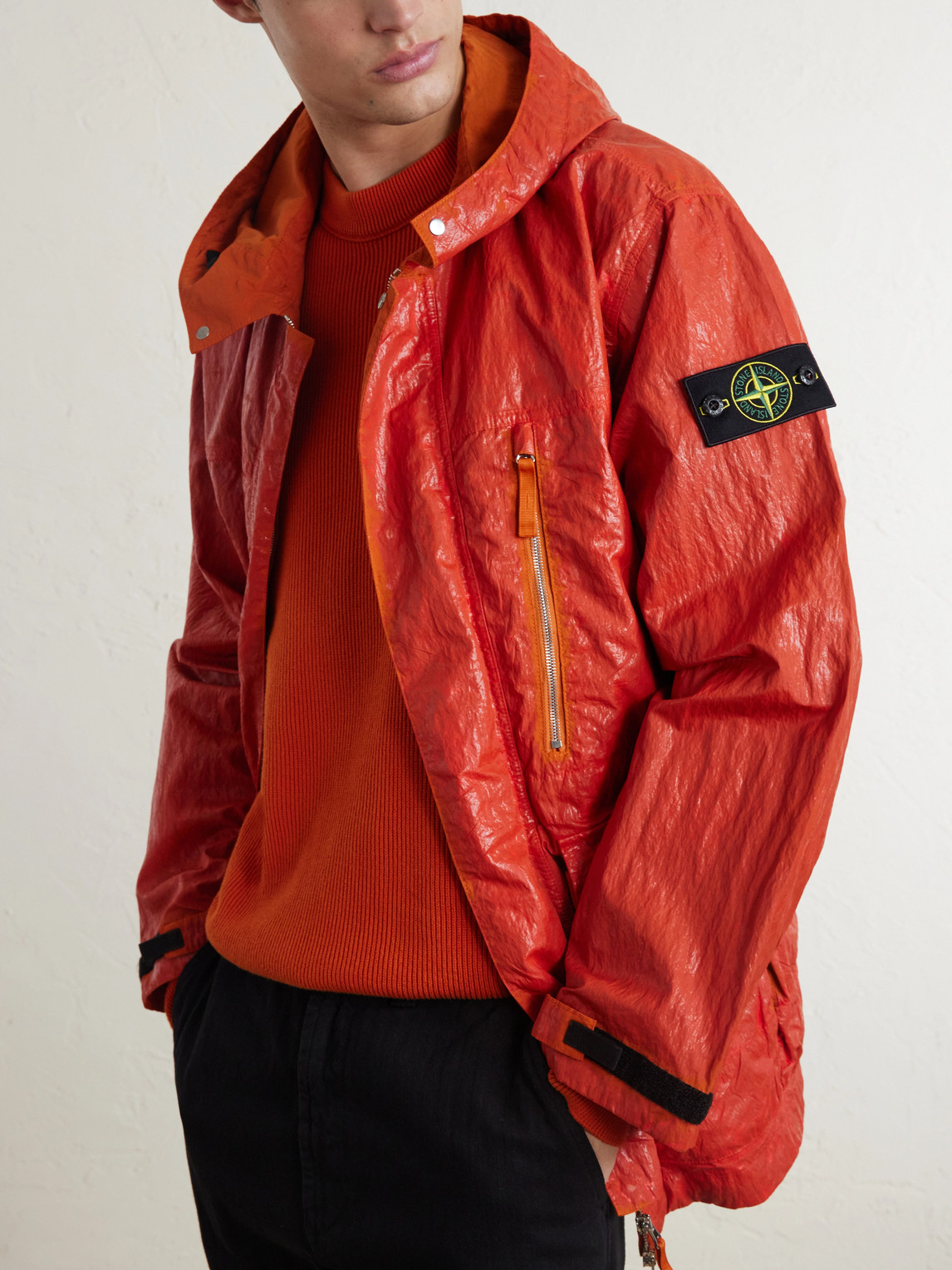 Garment-Dyed Recycled Slick Nylon Tela-Tc Jacket
