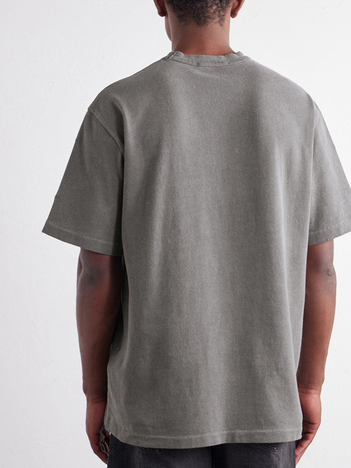 Logo-Print Mineral-Dyed Cotton-Jersey T-Shirt