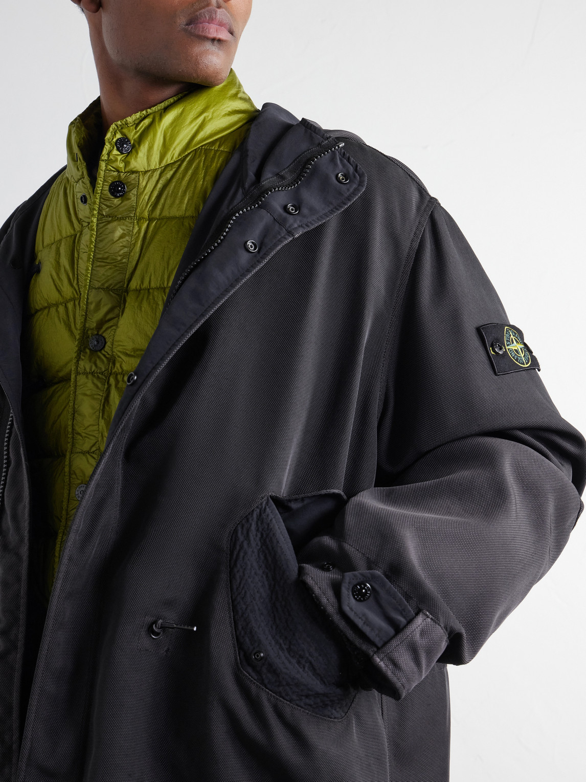 Hooded Layered Garment-Dyed Shell-Tc Parka